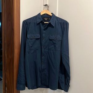 Ralph Lauren RRL Navy Blue Workshirt in Size Large